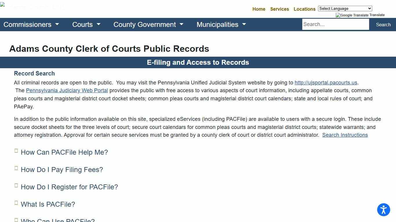 Adams County - Public Records